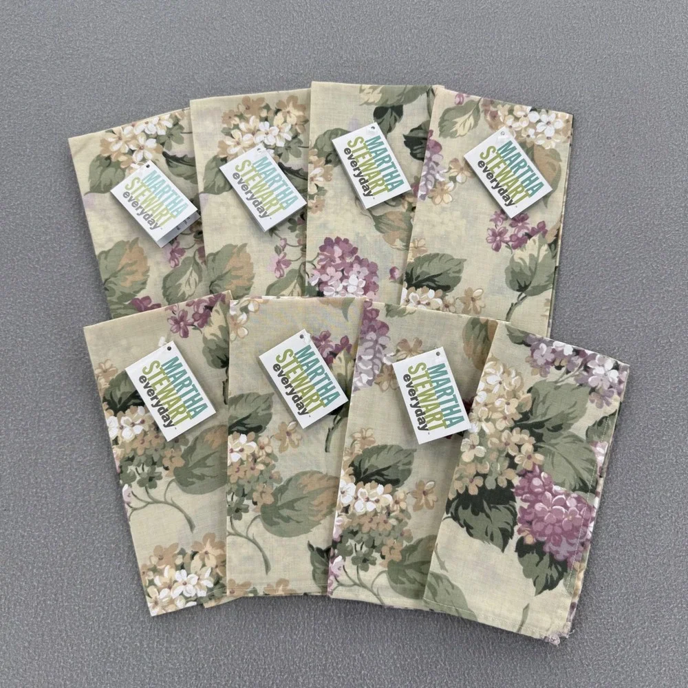 New Martha Stewart Set of 8 Hydrangea Cottagecore‎ Farmhouse 18
